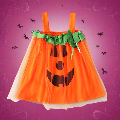 Baby Kid Girls Cartoon Print Halloween Dresses