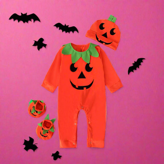 Baby Unisex Color-blocking Cartoon Halloween Jumpsuits