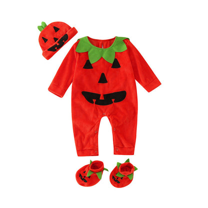Baby Unisex Color-blocking Cartoon Halloween Jumpsuits