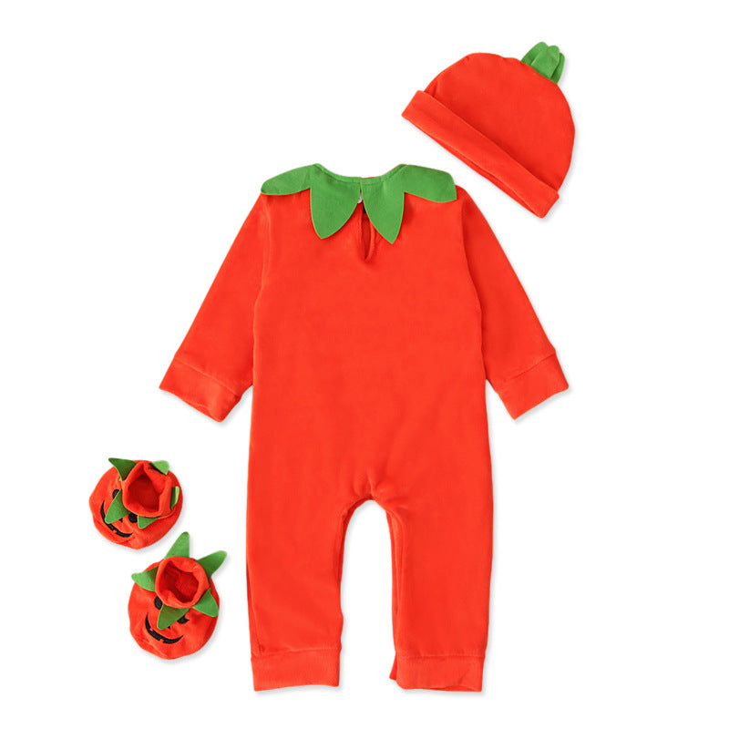 Baby Unisex Color-blocking Cartoon Halloween Jumpsuits