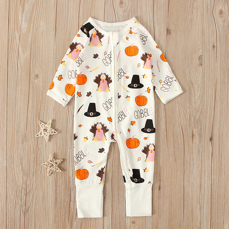 Baby Unisex Cartoon Print Halloween Jumpsuits