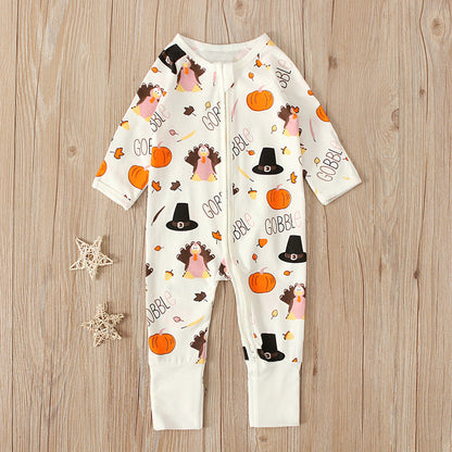 Baby Unisex Cartoon Print Halloween Jumpsuits