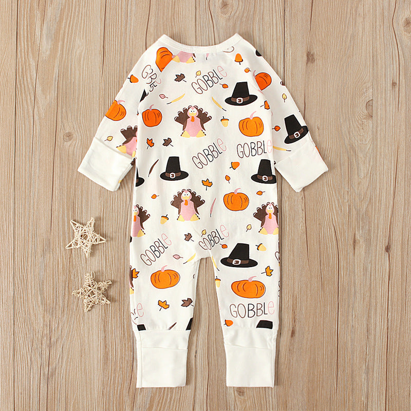 Baby Unisex Cartoon Print Halloween Jumpsuits