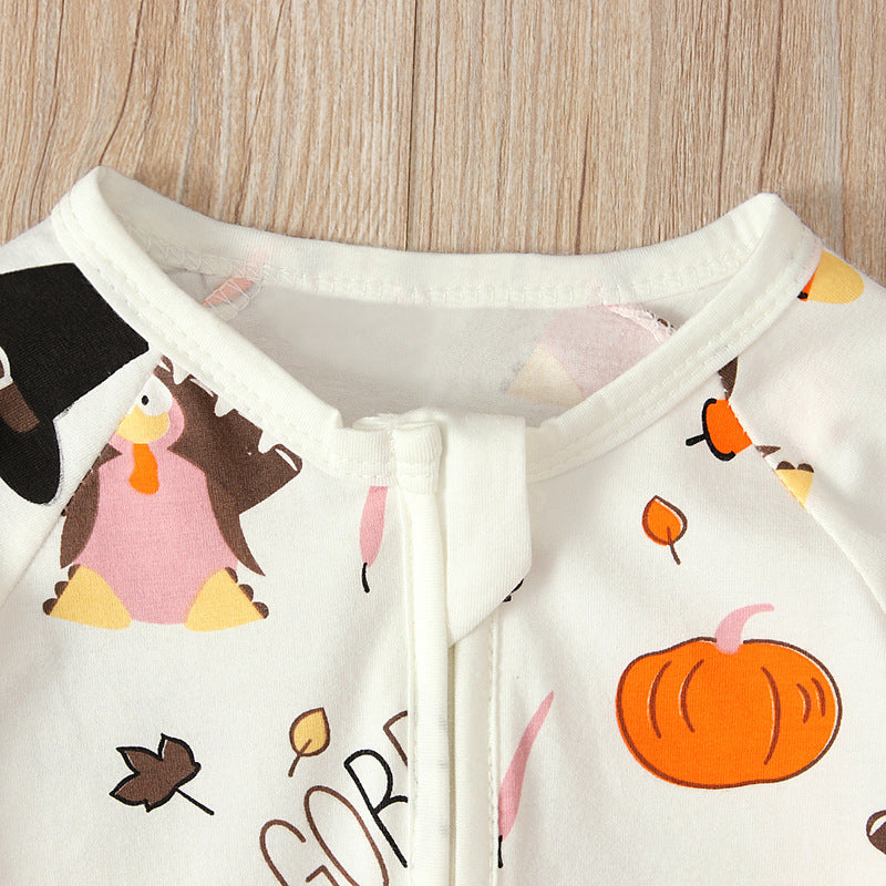 Baby Unisex Cartoon Print Halloween Jumpsuits