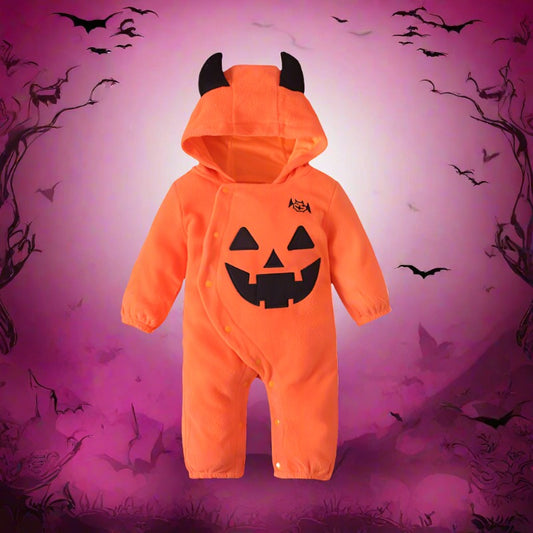 Baby Unisex Color-blocking Cartoon Print Halloween Jumpsuits