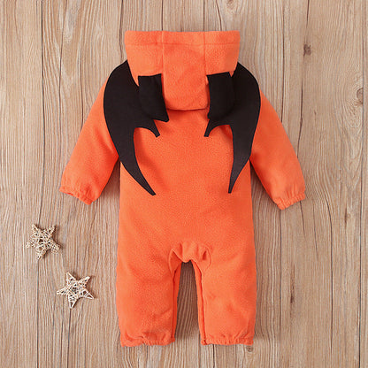 Baby Unisex Color-blocking Cartoon Print Halloween Jumpsuits