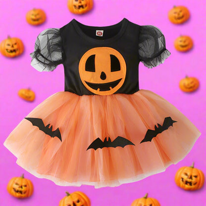 Baby Kid Girls Cartoon Print Halloween Dresses