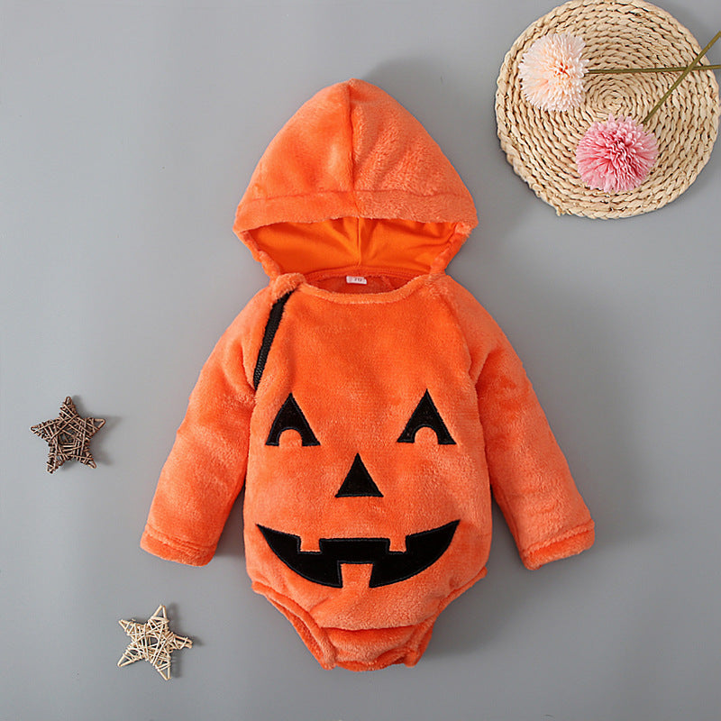Baby Unisex Cartoon Print Halloween Rompers