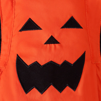 Baby Girls Color-blocking Print Halloween Rompers