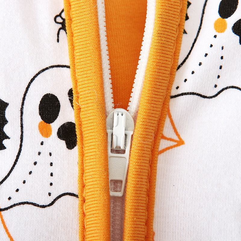 Baby Unisex Color-blocking Print Halloween Jumpsuits