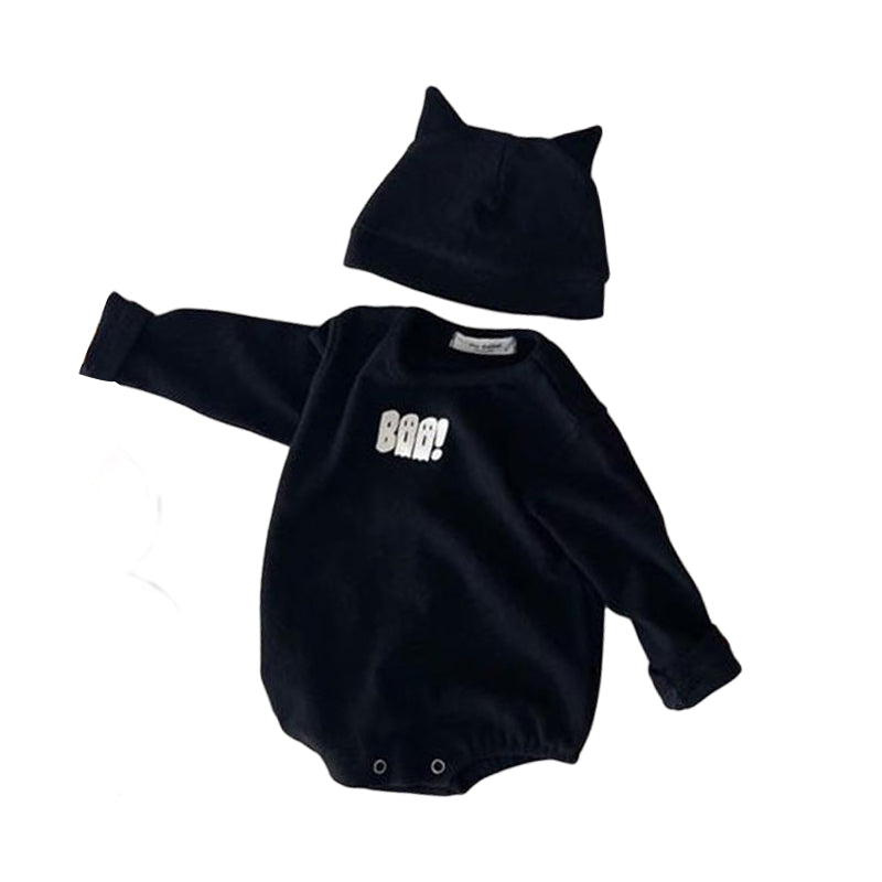 Baby Unisex Solid Color Cartoon Halloween Rompers
