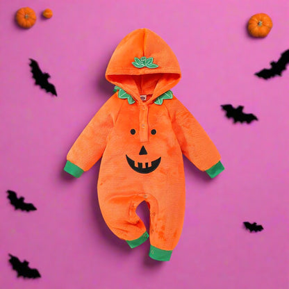 Baby Unisex Color-blocking Cartoon Halloween Jumpsuits