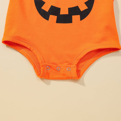 Baby Unisex Cartoon Halloween Rompers