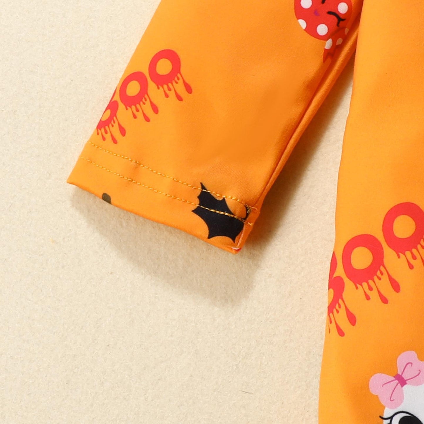 Baby Unisex Color-blocking Cartoon Print Halloween Jumpsuits
