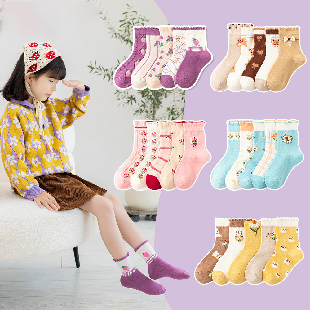 Unisex Flower Plant Print Accessories Socks