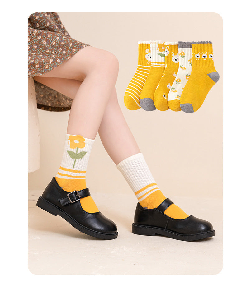 Unisex Flower Plant Print Accessories Socks