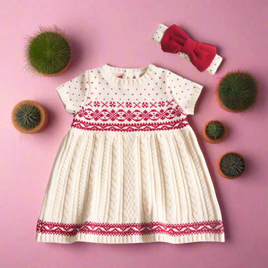 Baby Girls Striped Knitwear Dresses
