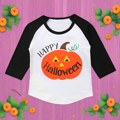 Baby Kid Unisex Letters Cartoon Print Halloween Tops