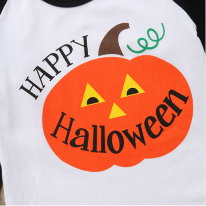 Baby Kid Unisex Letters Cartoon Print Halloween Tops