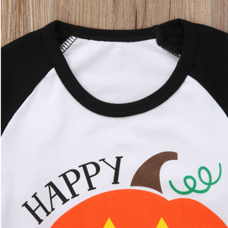 Baby Kid Unisex Letters Cartoon Print Halloween Tops