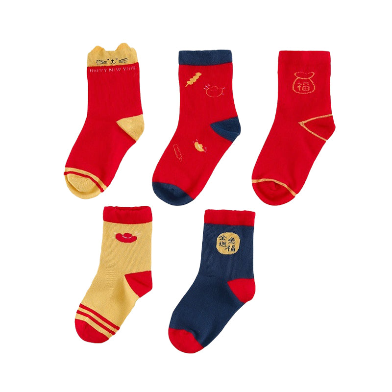 Unisex Color-blocking Cartoon Embroidered Accessories Socks Wholesale 221202522