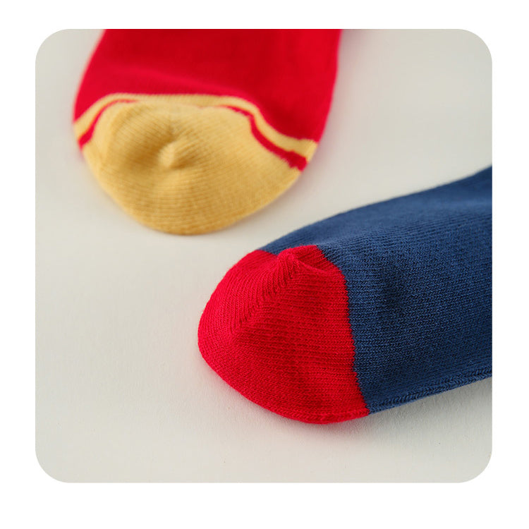 Unisex Color-blocking Cartoon Embroidered Accessories Socks Wholesale 221202522