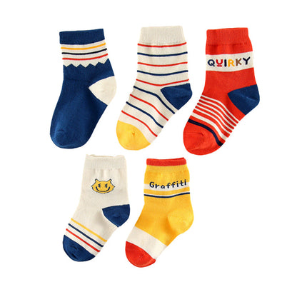 Unisex Striped Letters Flower Cartoon Accessories Socks