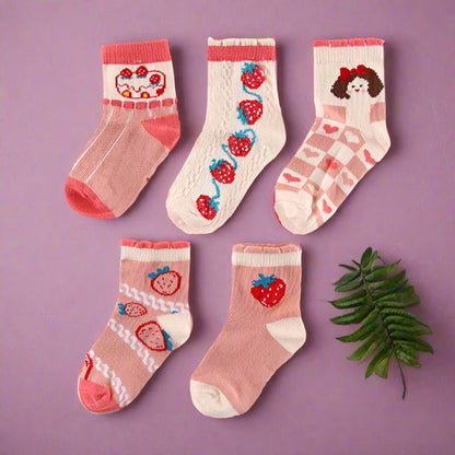 Unisex Striped Letters Flower Cartoon Accessories Socks