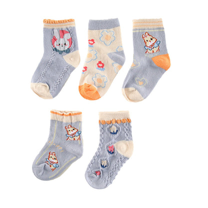 Unisex Striped Letters Flower Cartoon Accessories Socks