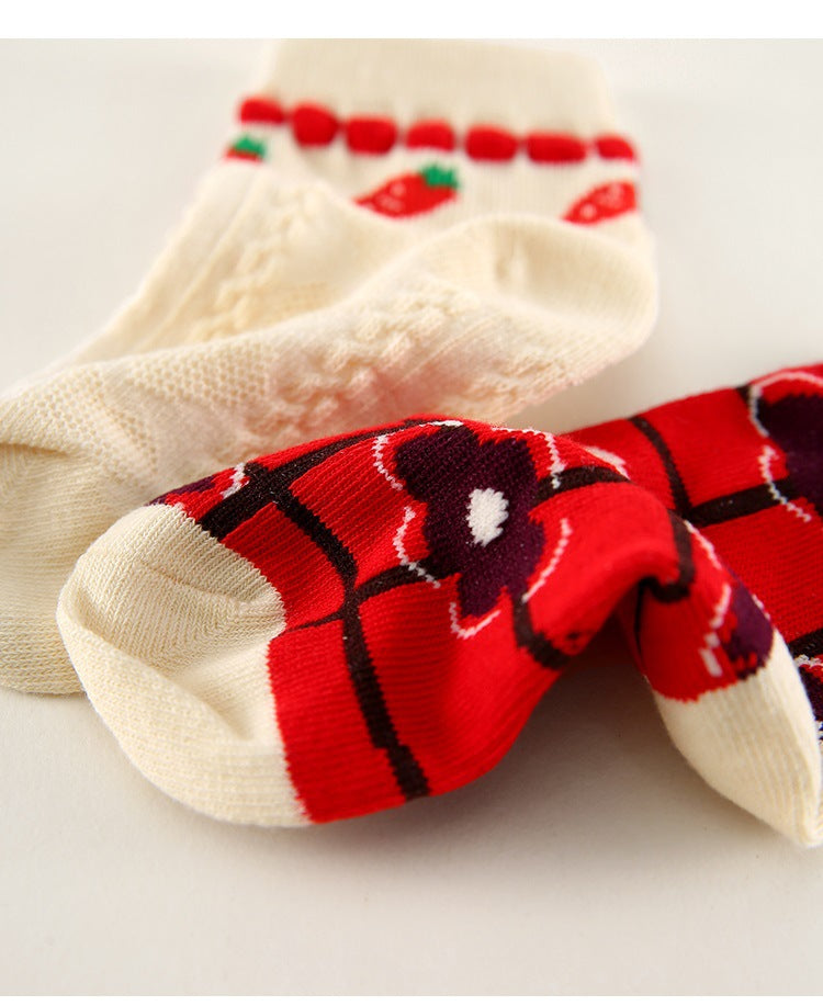 Unisex Striped Letters Flower Cartoon Accessories Socks