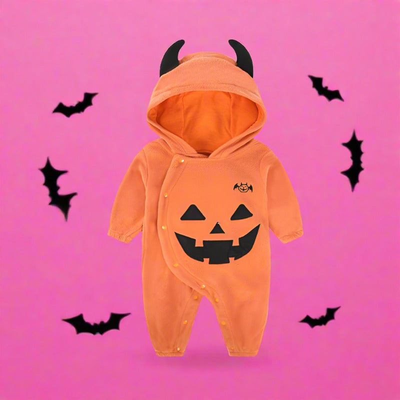 Baby Unisex Cartoon Embroidered Halloween Jumpsuits