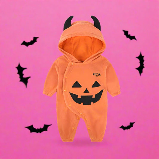 Baby Unisex Cartoon Embroidered Halloween Jumpsuits