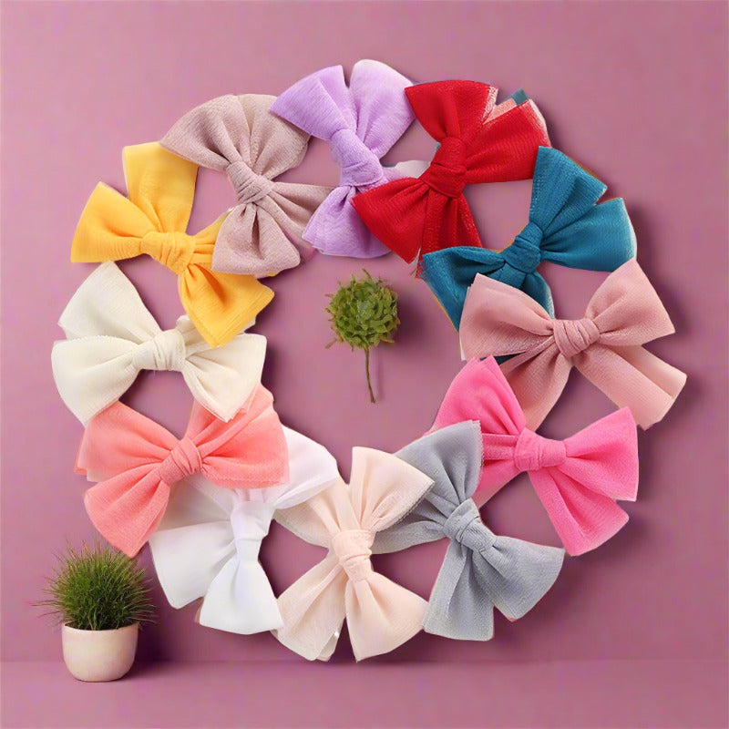 Girls Solid Color Bow Accessories Headwear Wholesale