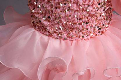 Baby Kid Girls Solid Color Dresses Princess Dresses Headwear