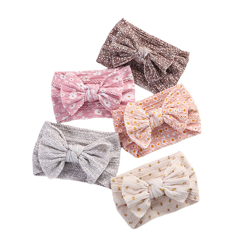 Girls Flower Polka dots Bow Print Accessories Headwear