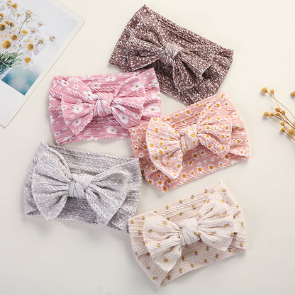 Girls Flower Polka dots Bow Print Accessories Headwear