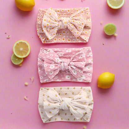 Girls Flower Polka dots Bow Print Accessories Headwear
