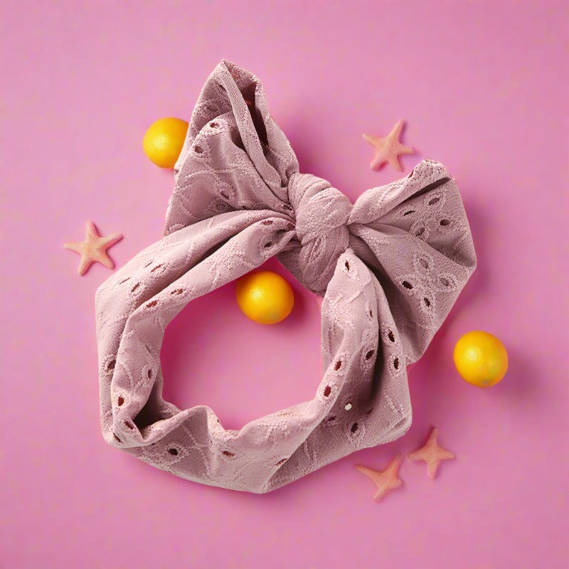 Girls Bow Embroidered Accessories Headwear Wholesale