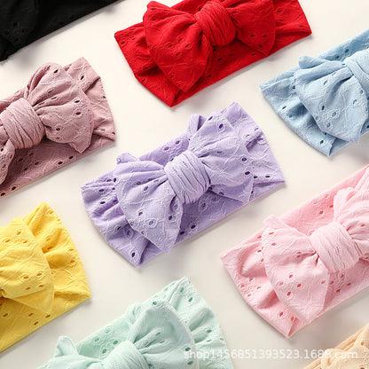 Girls Bow Embroidered Accessories Headwear Wholesale