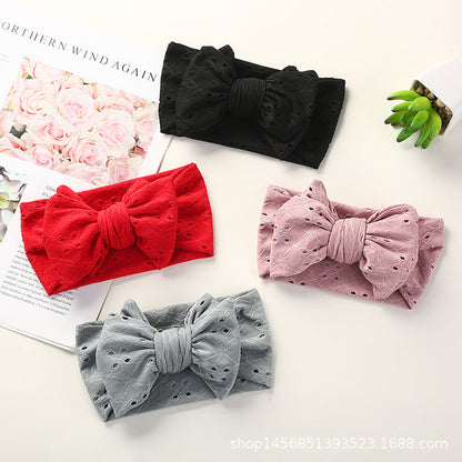 Girls Bow Embroidered Accessories Headwear Wholesale