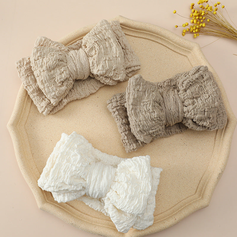 Girls Solid Color Bow Accessories Headwear Wholesale 221216329