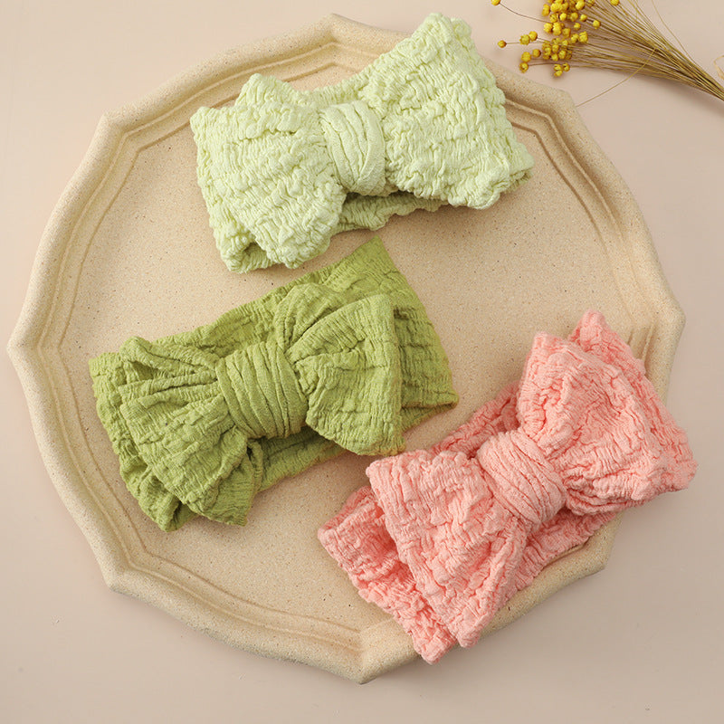 Girls Solid Color Bow Accessories Headwear Wholesale 221216329