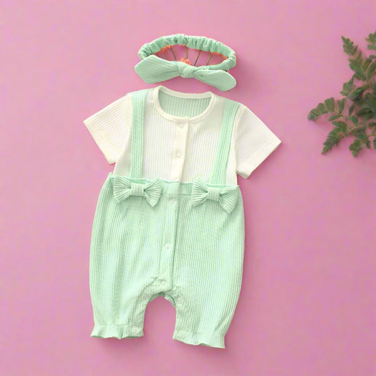 Baby Unisex Solid Color Bow Rompers Accessories Headwear
