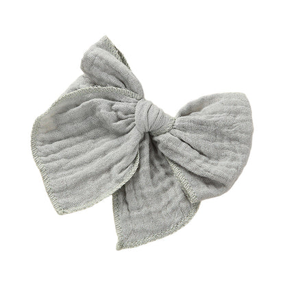 Girls Solid Color Bow Accessories Headwear