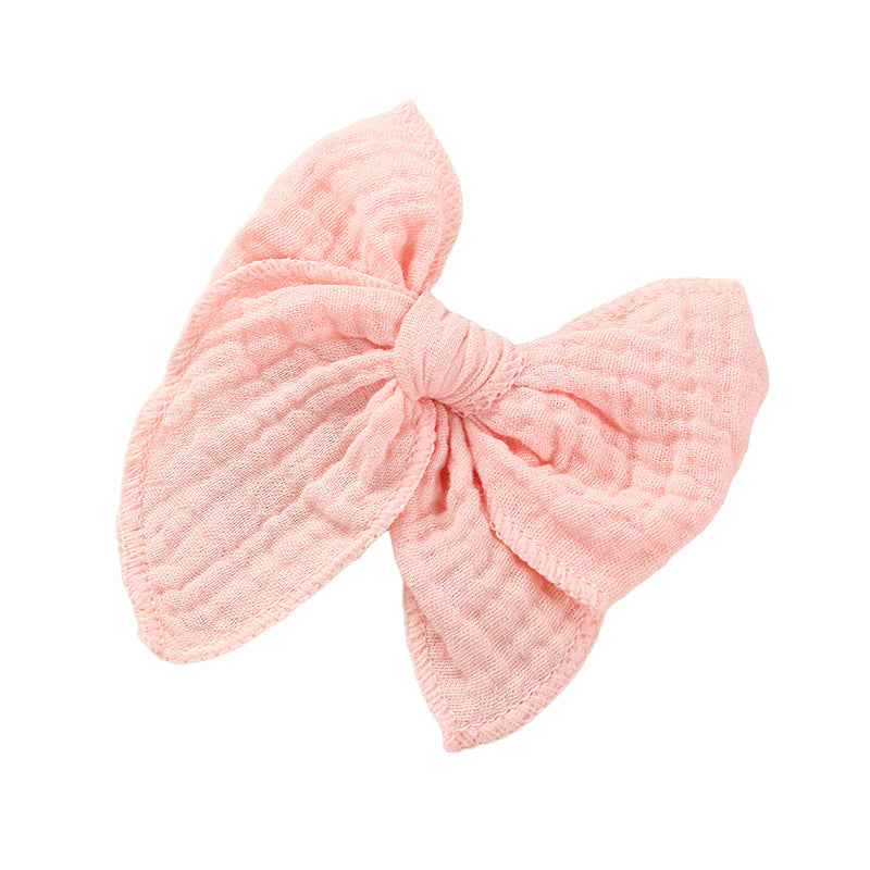 Girls Solid Color Bow Accessories Headwear
