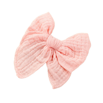 Girls Solid Color Bow Accessories Headwear