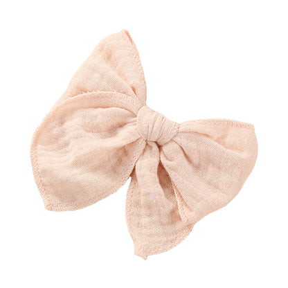 Girls Solid Color Bow Accessories Headwear