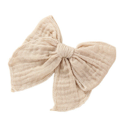 Girls Solid Color Bow Accessories Headwear