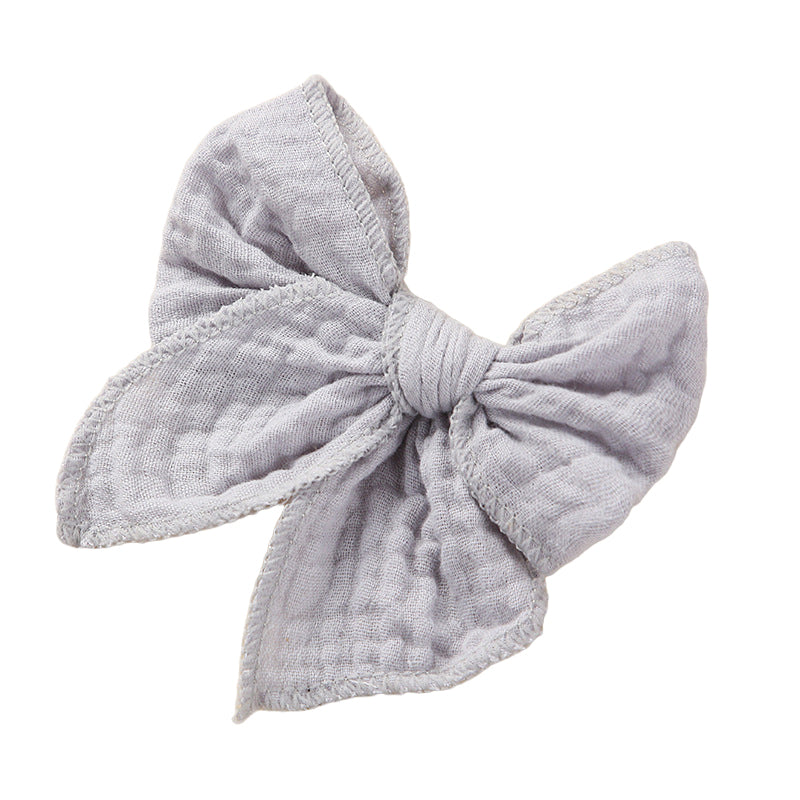 Girls Solid Color Bow Accessories Headwear