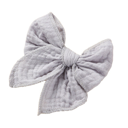 Girls Solid Color Bow Accessories Headwear
